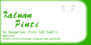 kalman pinti business card